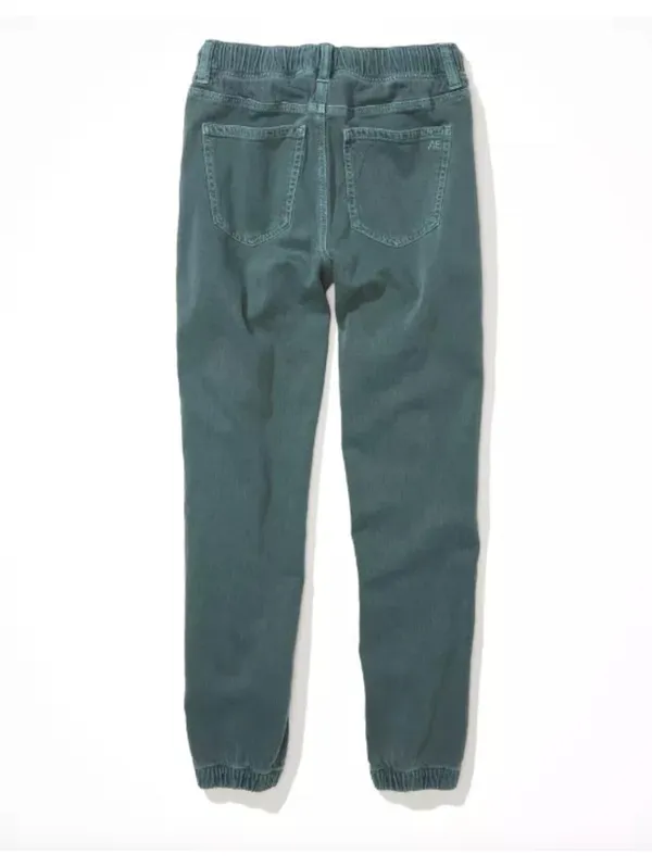 (C149) American Eagle Stretch Tomgirl Cargo Utility Jogger Pants Dark Green 00 - Image 5