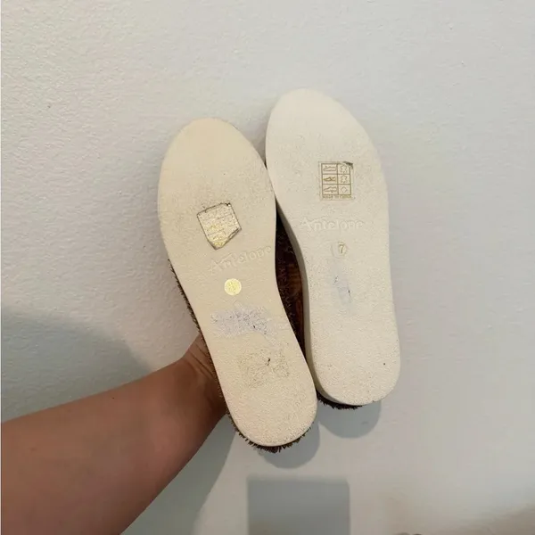 Antelope Comfy Slip On Sneaker Fuzzy Boho Unique Western Artsy Size 37 US 6 - Image 7