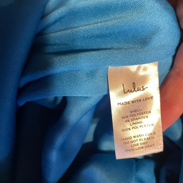 NWT Lulu's Glamorous Dedication Blue Sleeveless Column Maxi Dress S Formal - Image 10