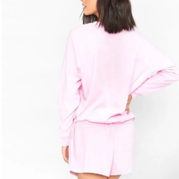 SHOW ME YOUR MUMU Sittin Around SHORTS ONLY in Pink Terry Sz Large - Image 5