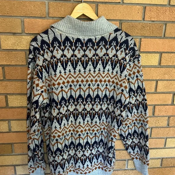 Vintage Faibo Woolens Faribault Woolen Mills Button Up Knit Cardigan Size XL - Image 2