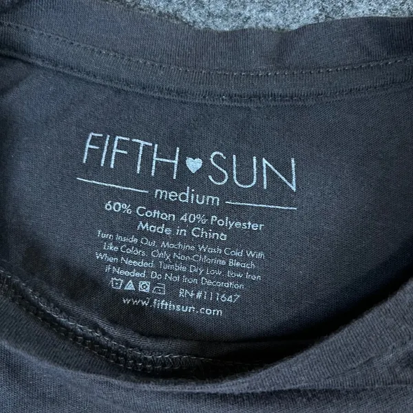 Fifth Sun Hocus Pocus Graphic T-Shirt Charcoal Gray Orange Halloween Womens M - Image 3