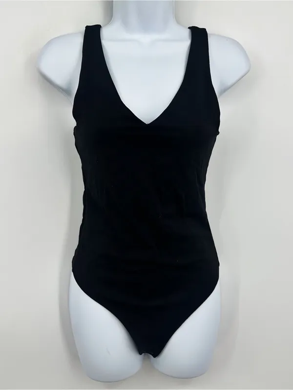 Abercrombie And Fitch Black Soft Bodysuit Size Small - Image 5