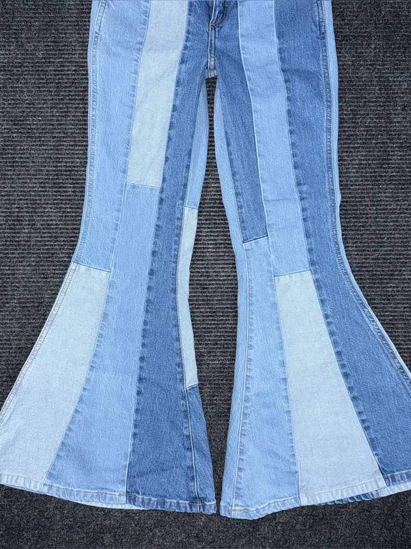 Wrangler x Lainey Wilson Denim Patchwork Super Flare Bell Bottom Jean 26x30 NWOT - Image 4