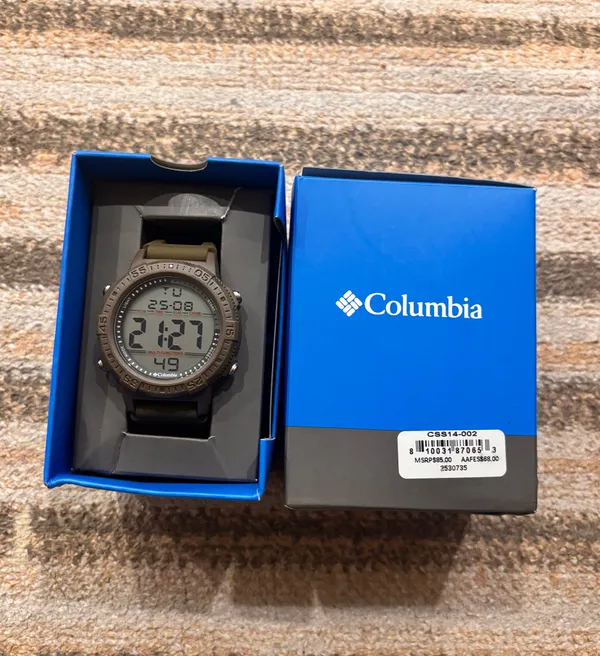 Columbia Peak Patrol Quartz Digital Dial Olive Green Strap Men's Watch CSS14-002 - Image 8