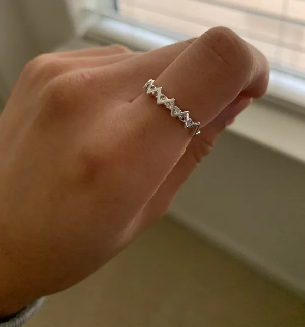 Zigzag Silver Ring - Image 2
