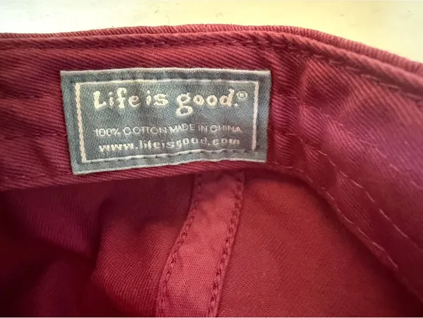 Life is Good Pink Daisy Embroidered Baseball Cap - Image 9
