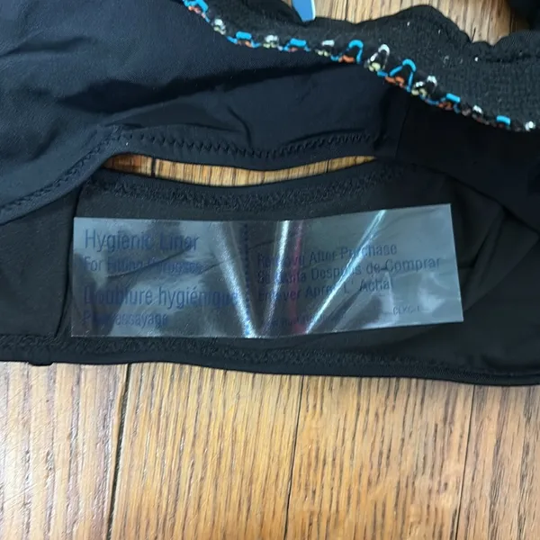 Paisley One Shoulder Woven Patchwork Black Bikini‎ Set size S NWT swimsuit - Image 9