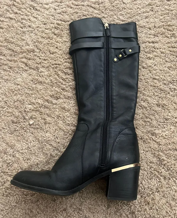 Franco Sarto Black Leather Boots - Image 2