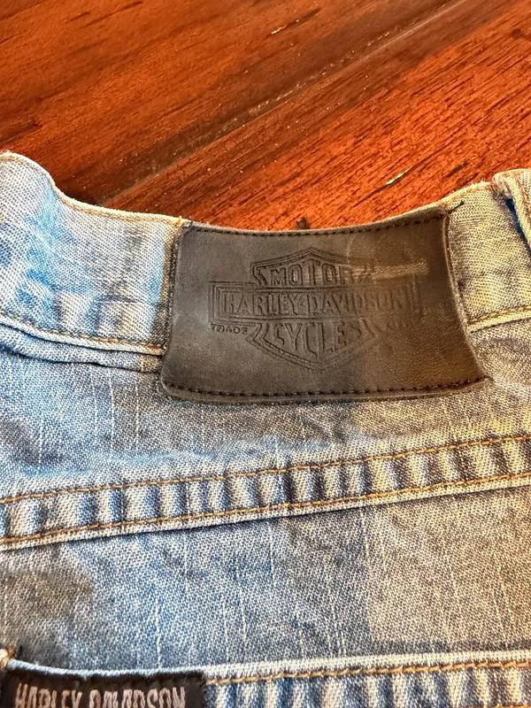 Vintage Harley-Davidson Snap Leg Jeans Women’s 31 Light Wash Y2K Motorcycle Denim Rare - Image 3