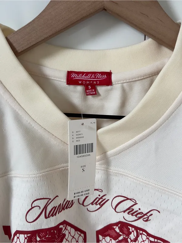 Anthropologie Mitchell & Ness NFL Cropped Jersey Kansas City Chiefs NWT - Image 4