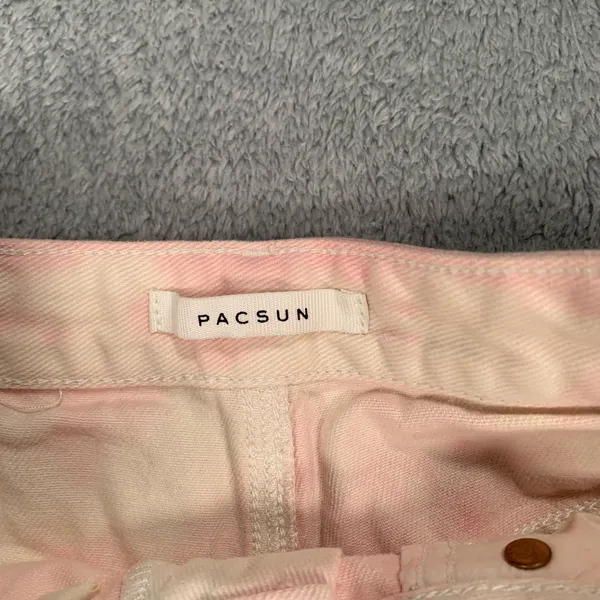 PacSun high rise festival Pink Tie-Dye Jean Shorts - Image 4