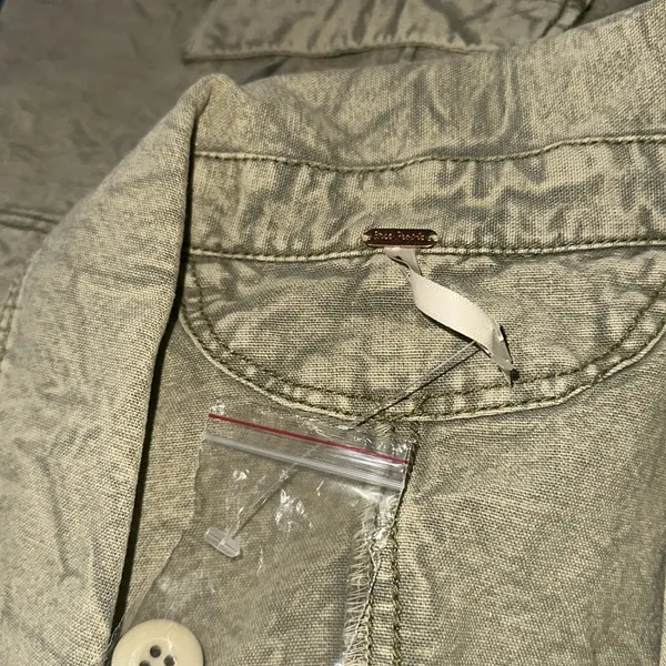 NWOT Free People rhodes chino coverall - moss stone Medium - Image 10