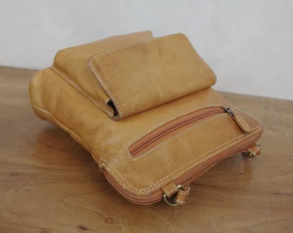 Chaos Leather Collection Small Leather Crossbody Purse - Image 7