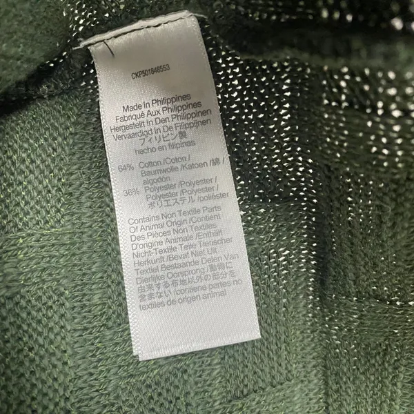 Madwell Sweater‎ Women XL Green Basket Weave Stitch Bell Sleeve Tee NU769 - Image 6