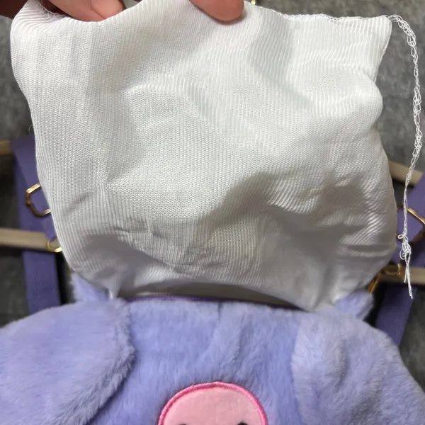 Sanrio Kuromi Plush Backpack Shoulder Bag Plushie Kawaii Purple White‎ - Image 7