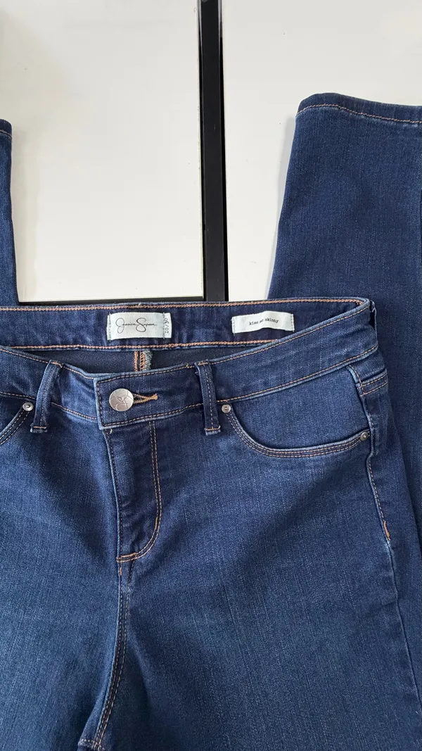 Jessica Simpson "Kiss Me Skinny" Jeans Dark Wash High Rise Denim Size 10/30 - Image 8