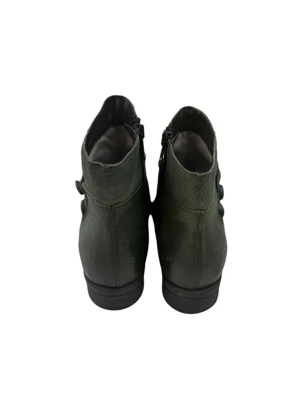 *Miz Mooz Sallie Ankle Boots Womens Size 40 Green Leather Comfort Casual Classic - Image 5