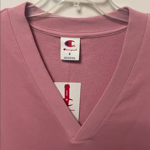 Champion Gameday Deep V Tunic Pullover Cosmic Pink Small - Image 5