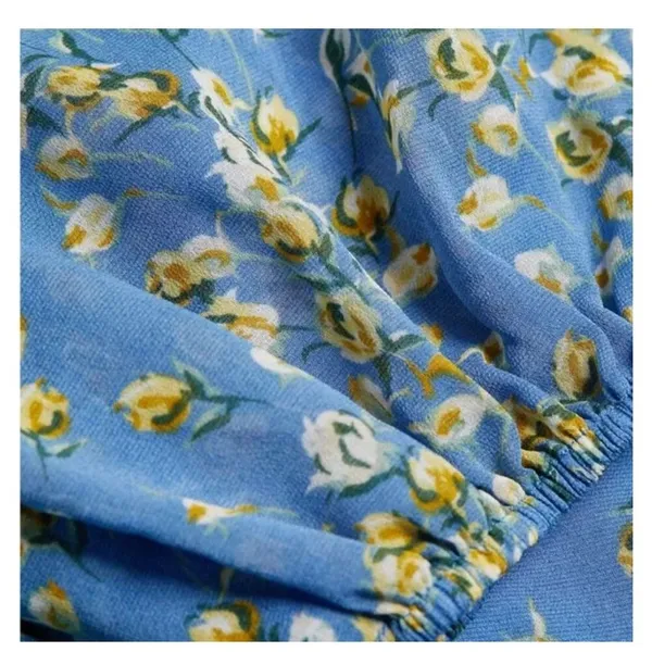 NEW Blue ASTR The Label Vivian Floral Smocked Mini Dress XS $110 - Image 7