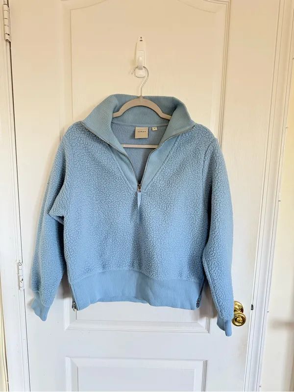 Varley Jaylin Half Zip Fleece in Glacier Blue - Image 4