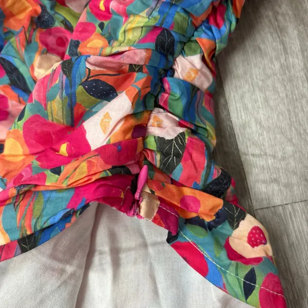 FORE Bright Floral Wrap Tie Tube Top Colorful Size XS - Image 6