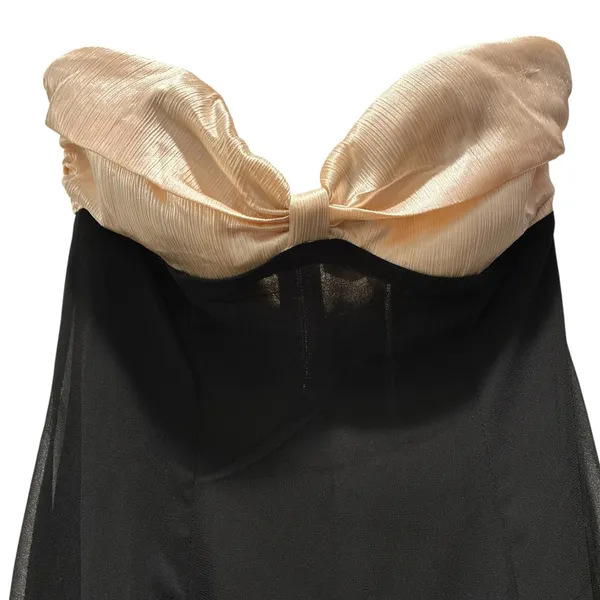 Runaway The Label Cecilia Strapless Maxi Dress Black Cream Size Small 4 NWT New - Image 3