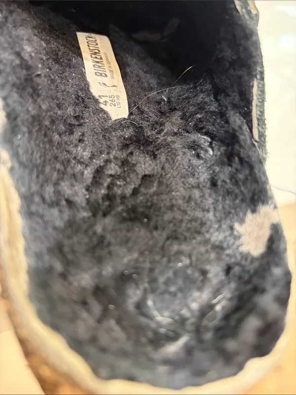 Birkenstock Boston VL/Fell black suede - Image 8