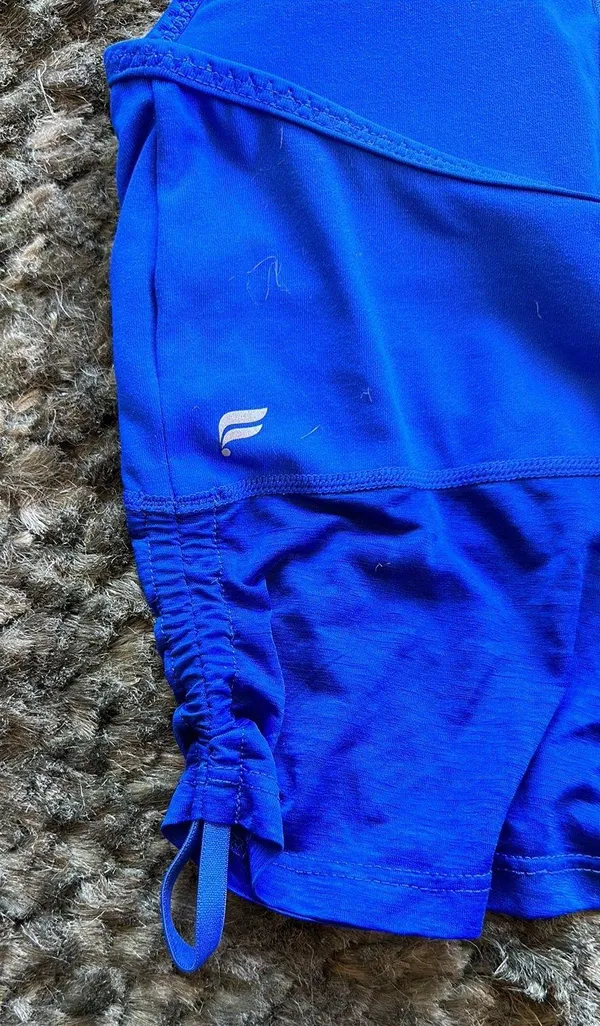 Fabletics workout top in blue - Image 4