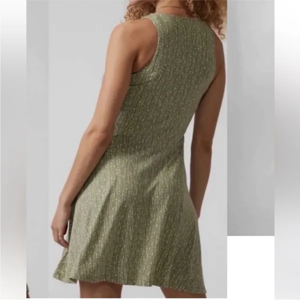 Athleta Santorini Printed Tank Dress Green White Size‎ Small UPF 50+ - Image 2