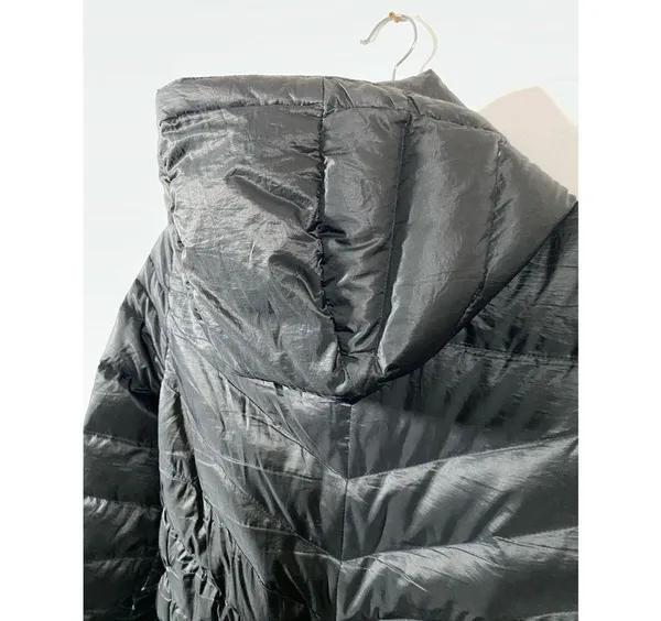 Nike Cascade Hooded Tech Down Puffer Black Quilted Coat Women's Medium - Image 4