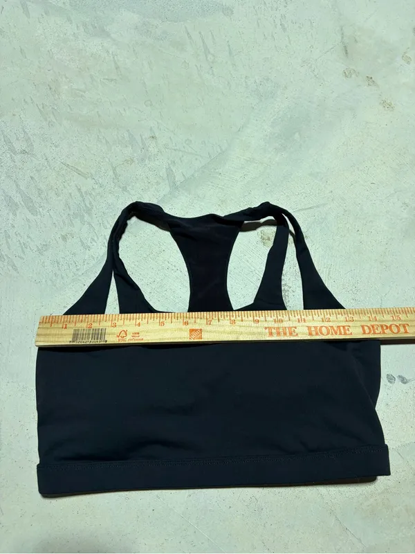 Fabletics Women's Black Racerback Sports Bra medium - Image 2