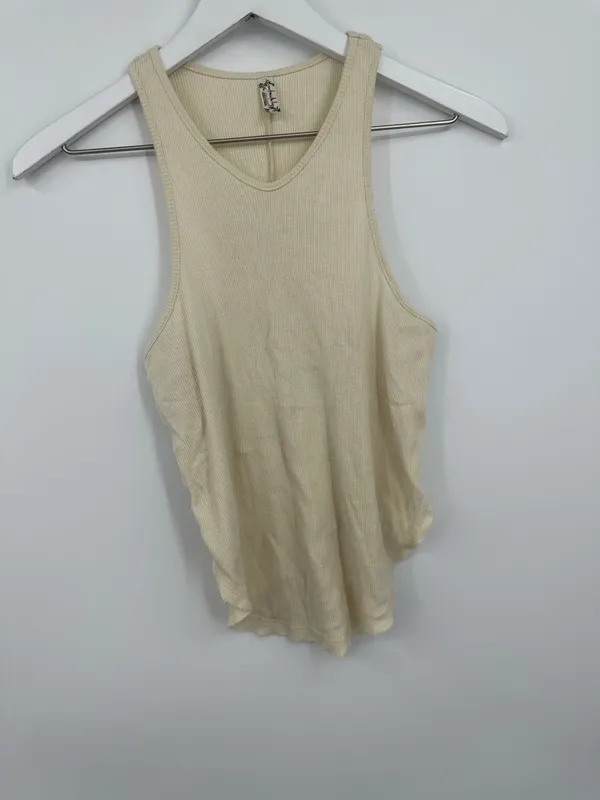 Intimately Free People Cream Boho Tank Top Size Small Basics Lightweight - Image 9