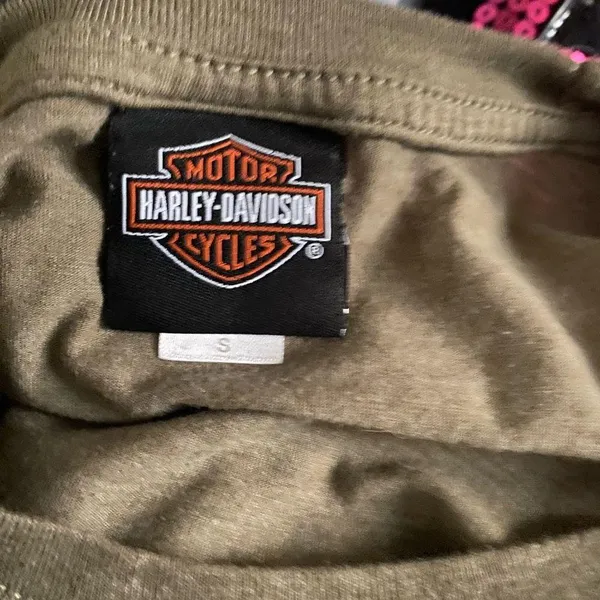 Harley Davidson olive green statement Cajun style! Small - Image 5