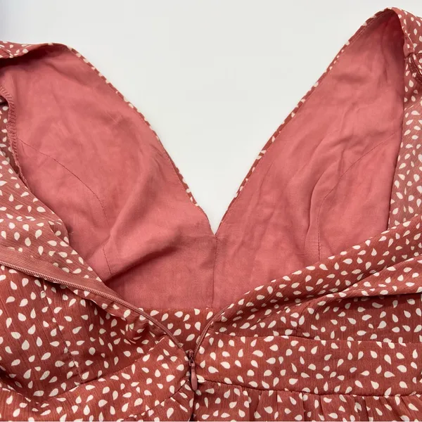 Pink and Orange Flutter Sleeve Smocked Mini Dress - Image 11