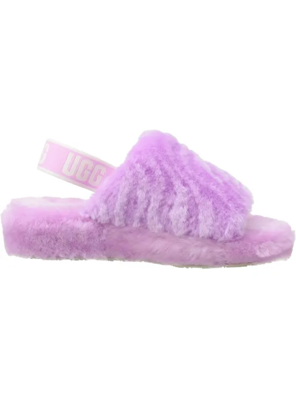 UGG Fluff Yeah Slipper Slide With Strap Pink Purple Size 9 - Image 9