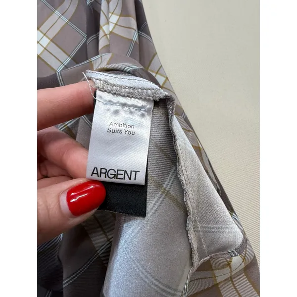 ARGENT SILK MINIMAL BIAS DRESS Small - Image 7