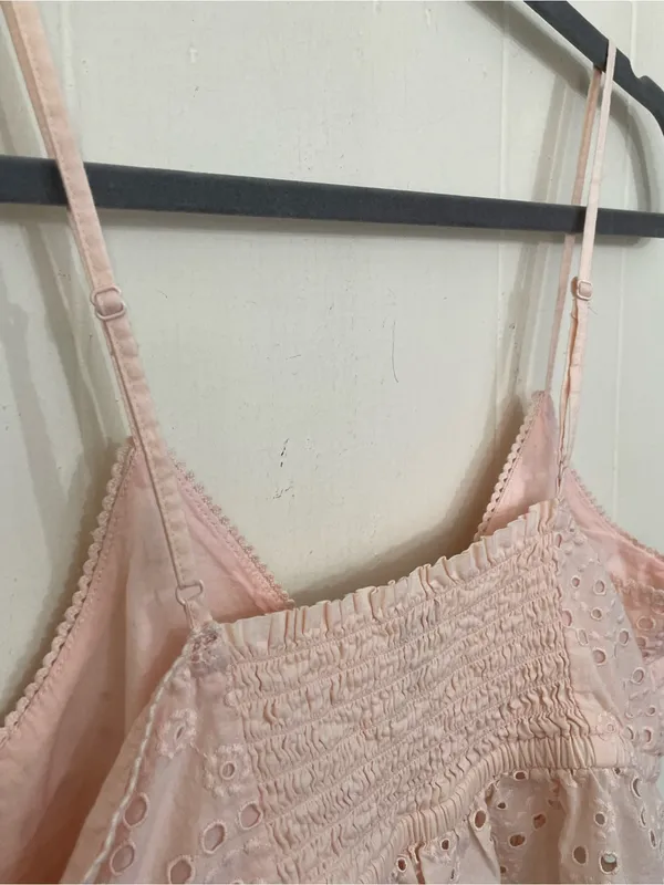Aerie Eyelet Ruffle Tank Top Size XL Soft Pink Coquette Girl Cottage Feminine - Image 6