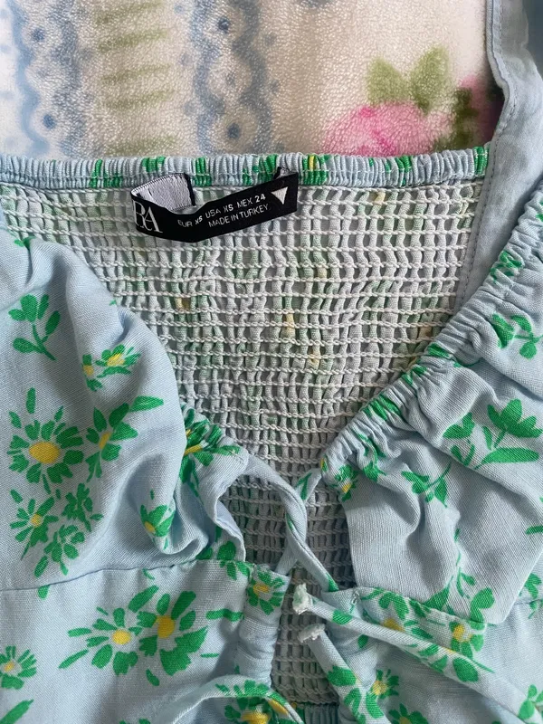 ZARA Top Crop Floral - Image 2