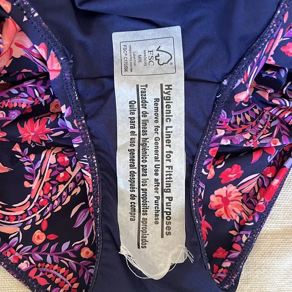 NEW Lands’ End Paisley Floral One Piece UPF 50 Adjustable Straps Swimsuit, XS - Image 13