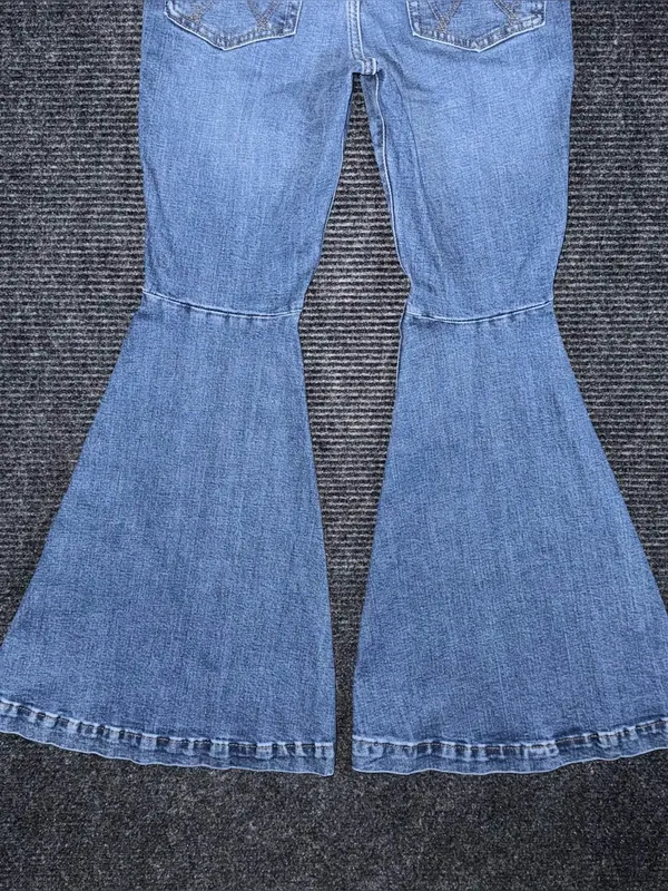 Wrangler Retro Trumpet Flare Bell Bottom Jeans Sz 26x30 Western Boho Rodeo Denim - Image 6