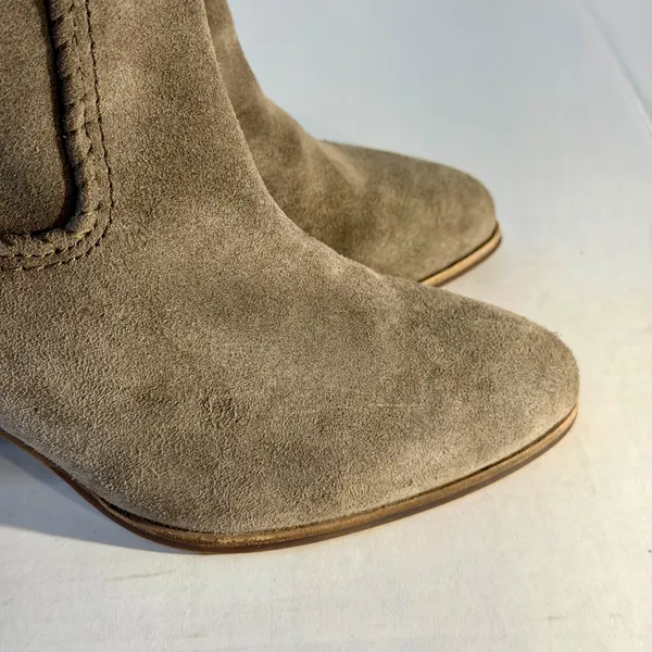 Karl Lagerfeld Provence Gray Suede Cowboy Ankle Boots - Image 9