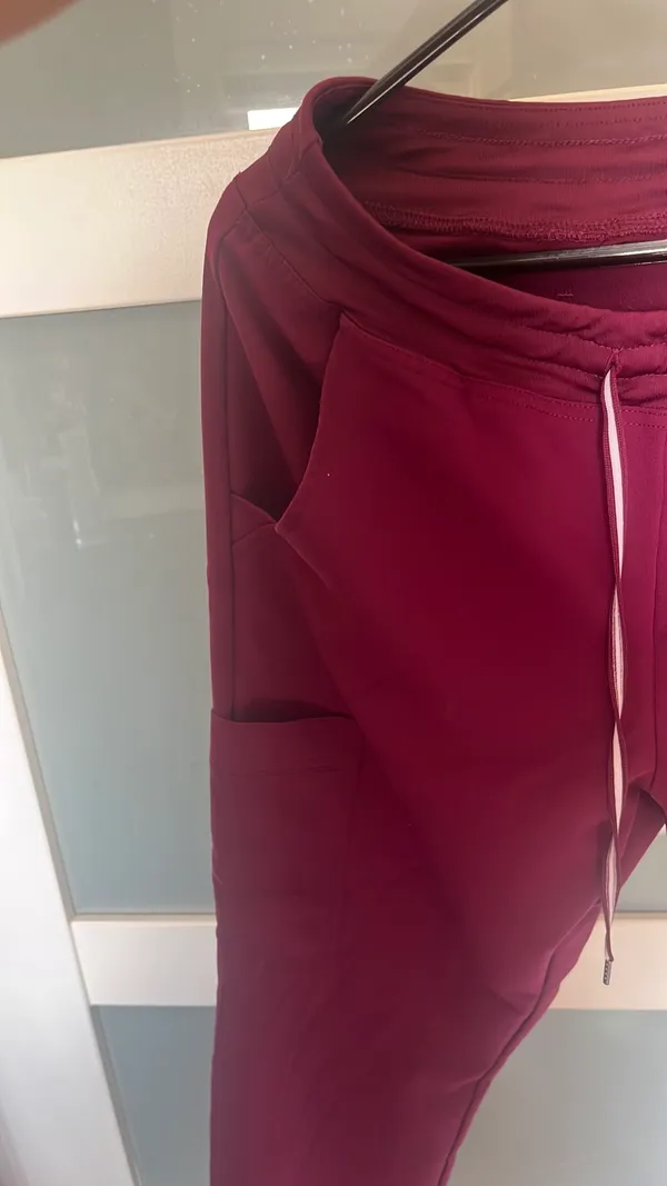 White Cross Maroon Scrub Pants Purple Size M - Image 5