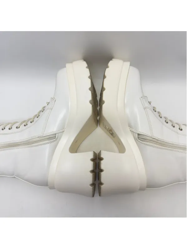 Women's Unbranded White Platform Boots Size 8.5 - Image 11