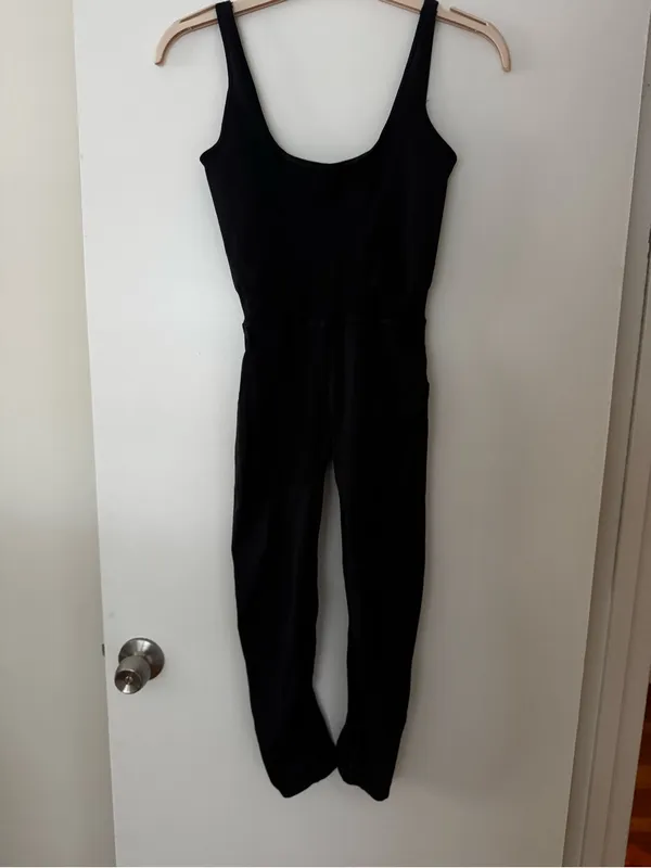 Free People Movement Good Karma Onesie Washed Black - Image 4