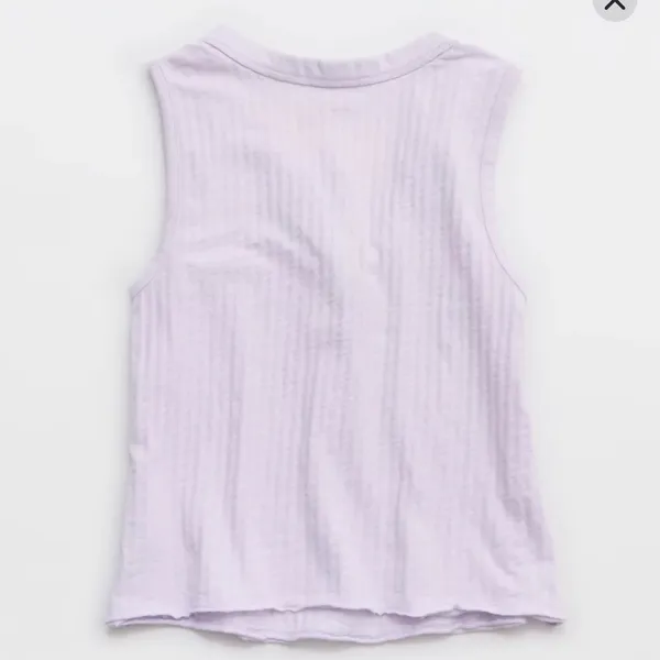 Aerie Shadow Stripe Henley Tank Top Size XXL - Image 3