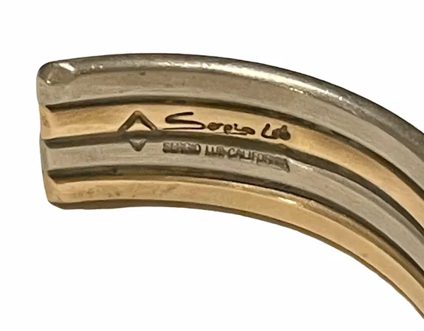 Sergio Lub Vintage  Copper/Silver Cuff Bracelet - Image 5