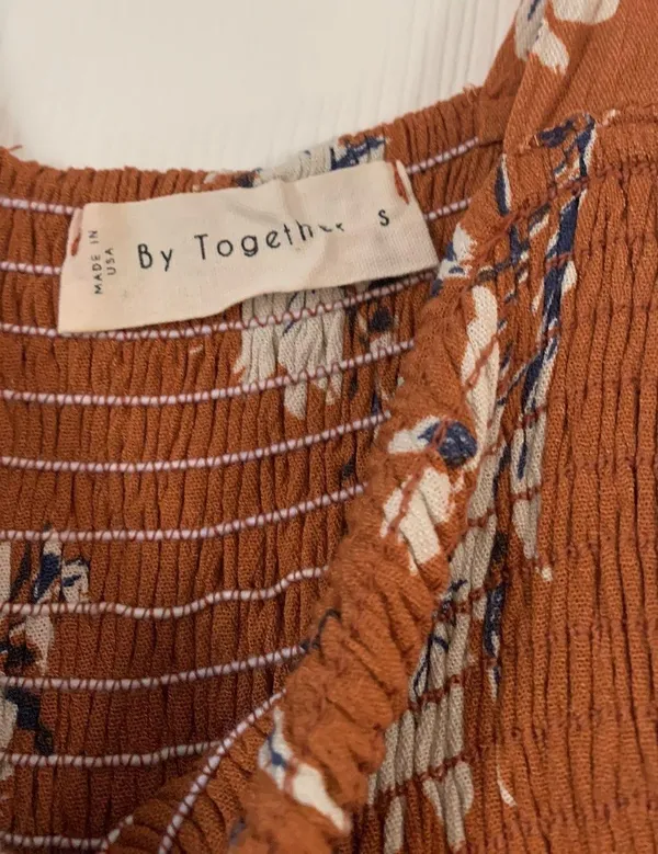 By Together Boutique Rust Smocked Jumpsuit - Image 5