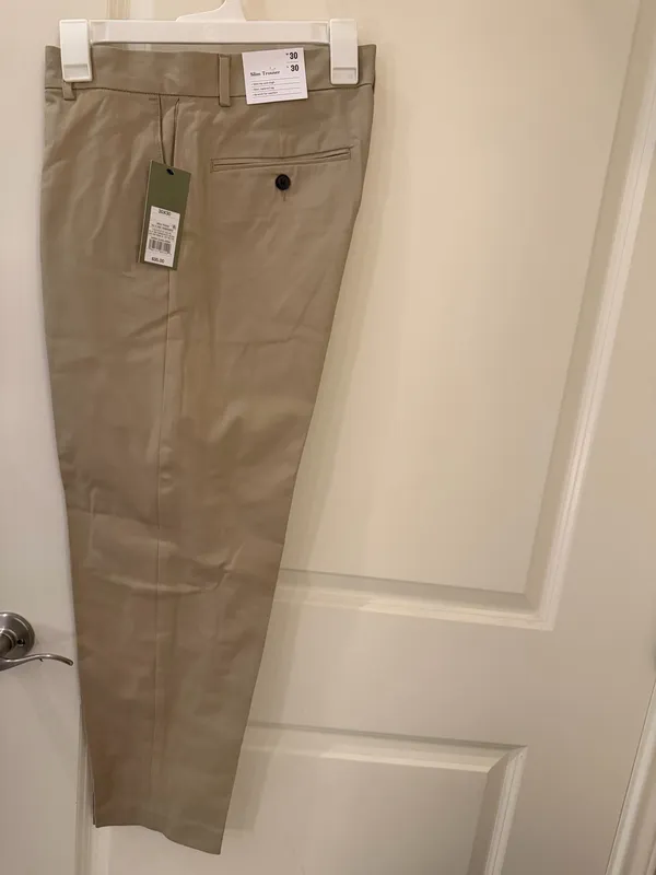 Men khaki dress trousers Tan Size 30 - Image 2