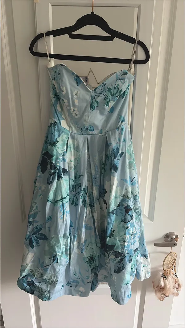 ASOS Dress Midi Floral Blue - Image 2